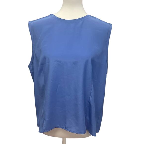 New Notations Womens XL Sleeveless Back Buttons Flowy Polyester Tank Top - Picture 1 of 5